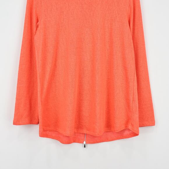 Soft Surroundings Audley Back Zipper Knit Tunic Sweater In Coral Size Large - Picture 5 of 8